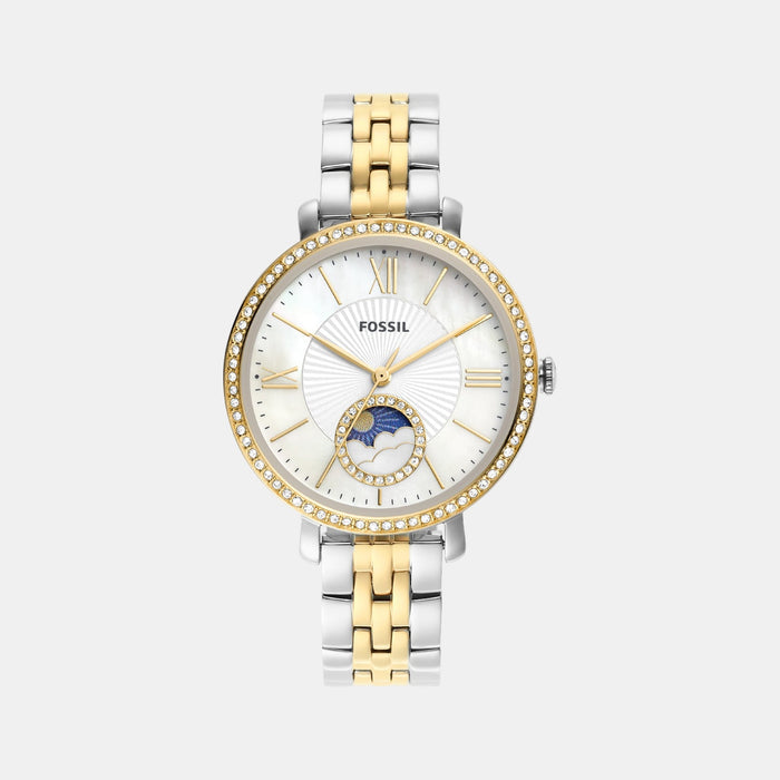 Jacqueline Women Quartz Mother Of Pearl Dial Analog Stainless Steel Watch ES5166