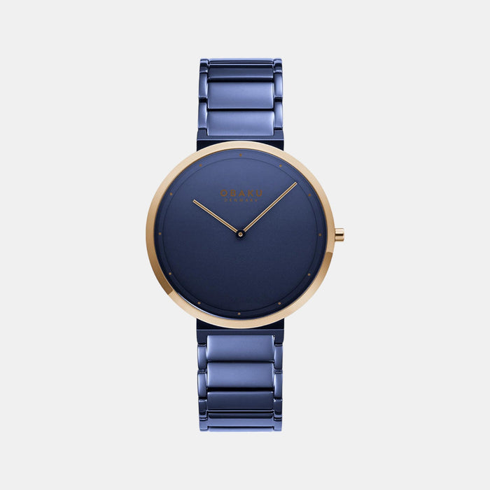 Obaku Round Blue Analog watch