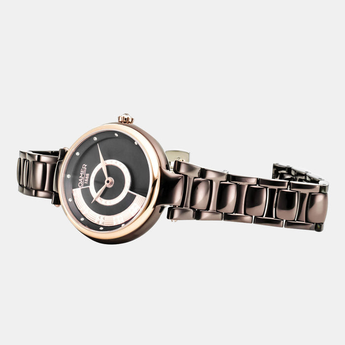 Lady Mermaid Women Quartz Grey Dial Analog Stainless Steel Watch 602857 43 60 50