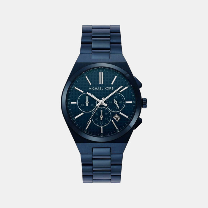 Lennox Men Quartz Blue Dial Chronograph Stainless Steel Watch MK9147