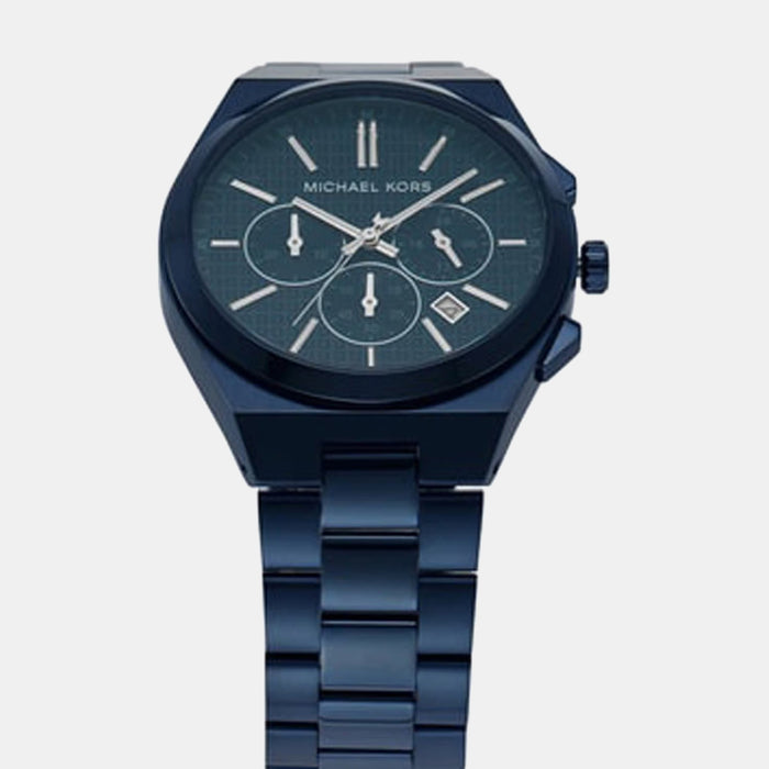 Lennox Men Quartz Blue Dial Chronograph Stainless Steel Watch MK9147