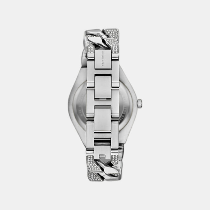 Lennox Women Quartz Silver Dial Analog Stainless Steel Watch MK7488