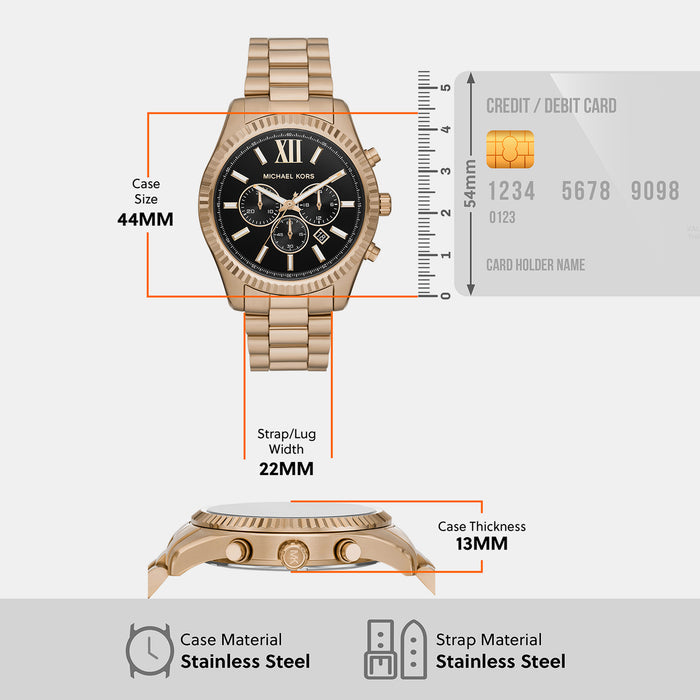 Michael Kors 44 mm Beige Gold Quartz watch