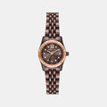 Lexington Women Quartz Brown Dial Analog Stainless Steel Watch MK4844