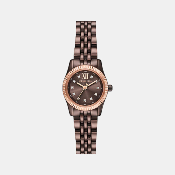 Lexington Women Quartz Brown Dial Analog Stainless Steel Watch MK4844
