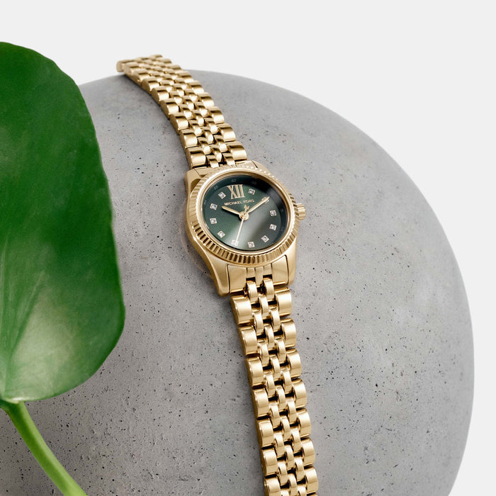 Lexington Women Quartz Green Dial Analog Stainless Steel Watch MK4842