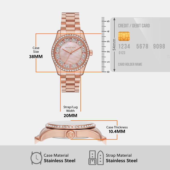 Michael Kors 30 mm Rose Gold Quartz watch