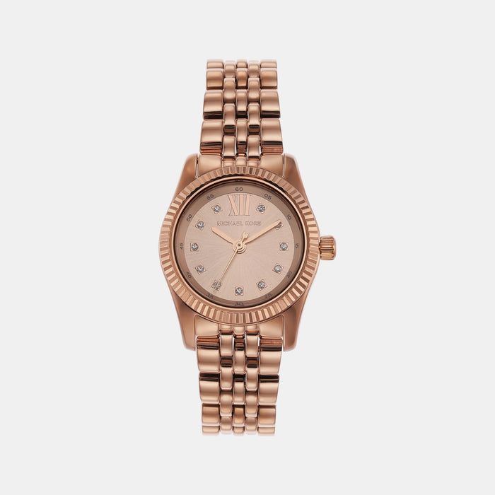 Lexington Women Quartz Rose Gold Dial Analog Stainless Steel Watch MK4739