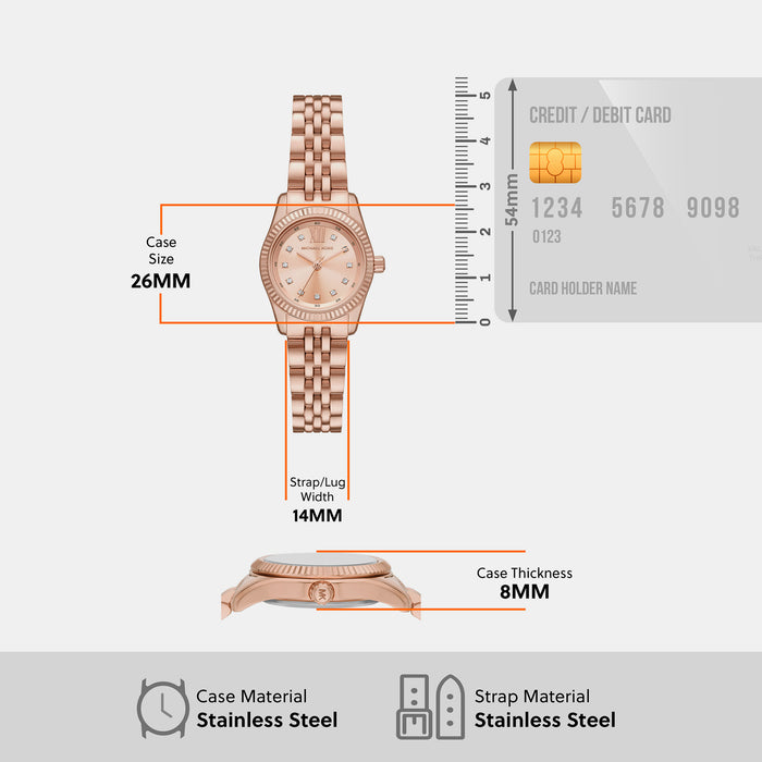Michael Kors 30 mm Rose Gold Quartz watch