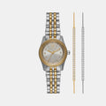 Lexington Women Quartz White Dial Analog Stainless Steel Watch MK4815SET