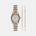 Lexington Women Quartz White Dial Analog Stainless Steel Watch MK4817SET