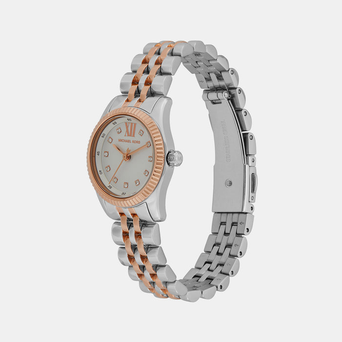 Lexington Women Quartz White Dial Analog Stainless Steel Watch MK4817SET