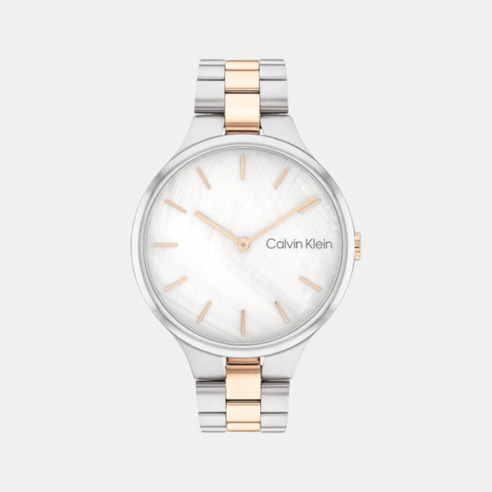 Linked Women Quartz Mother Of Pearl Dial Analog Stainless Steel Watch 25200428