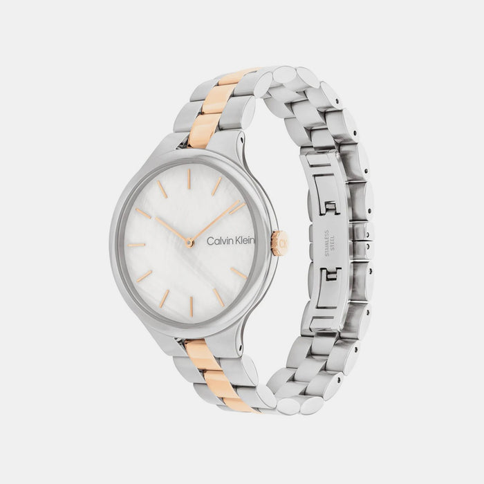 Linked Women Quartz Mother Of Pearl Dial Analog Stainless Steel Watch 25200428