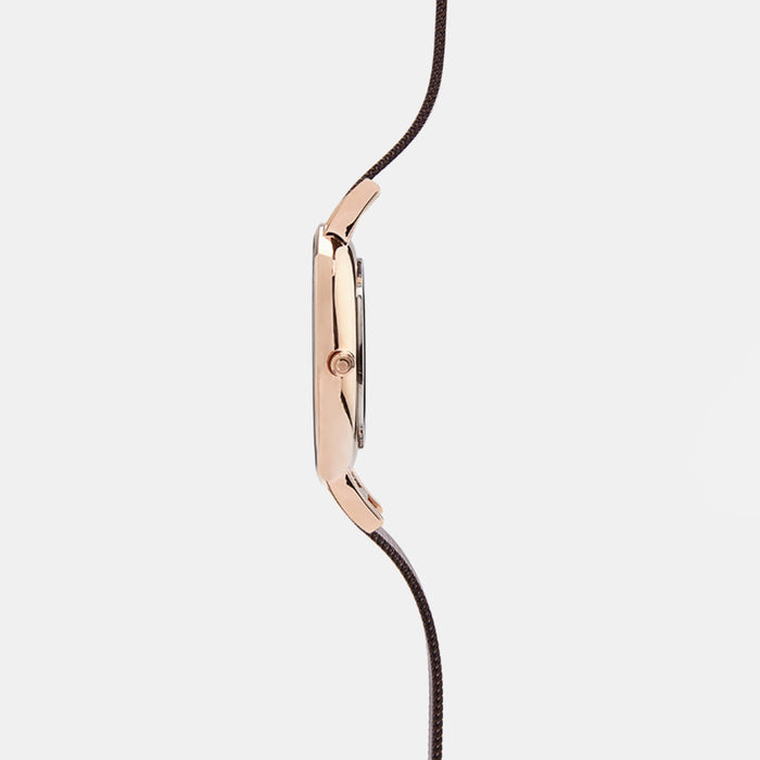 Obaku Women Round Brown watch
