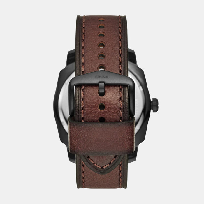 Machine Men Quartz Brown Dial Analog Leather Watch FS5972