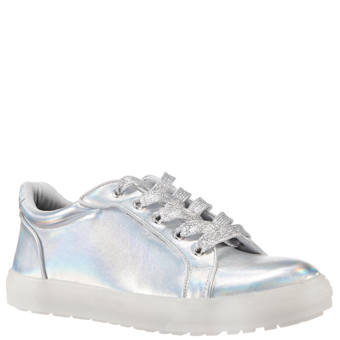 MANGO-SILVER PRISMATIC NAPPA PU