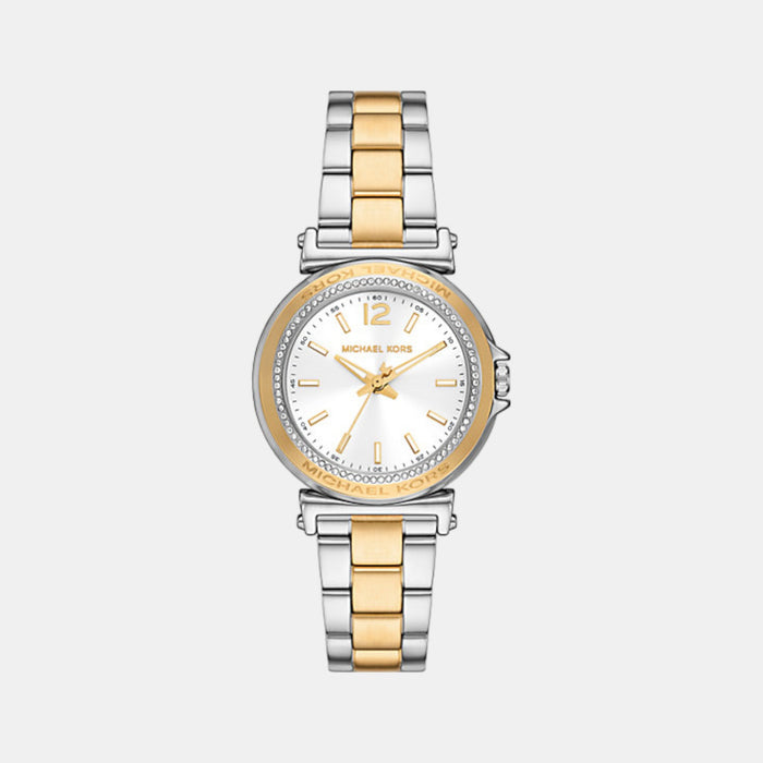 Maren Women Quartz White Dial Analog Stainless Steel Watch MK7492