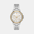 Maren Women Quartz White Dial Chronograph Stainless Steel Watch MK7495