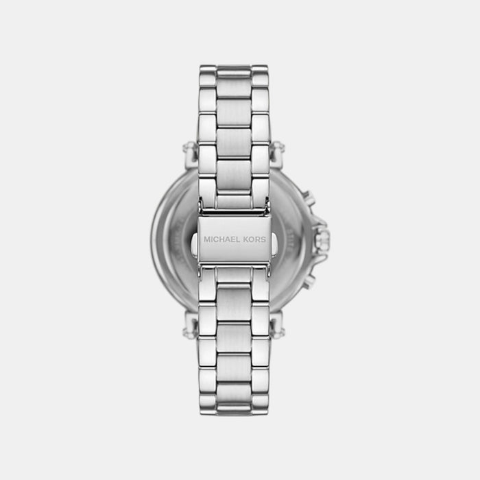 Maren Women Quartz White Dial Chronograph Stainless Steel Watch MK7495