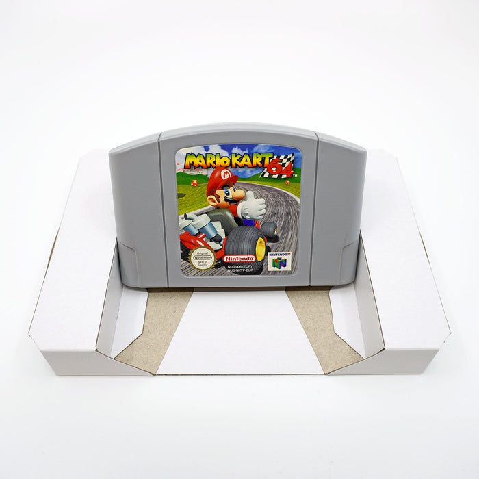 Mario Kart 64 Spiel für N64 als Player Choice Version in Originalverpackung - Produktfoto Inlay mit Modul Vorderseite