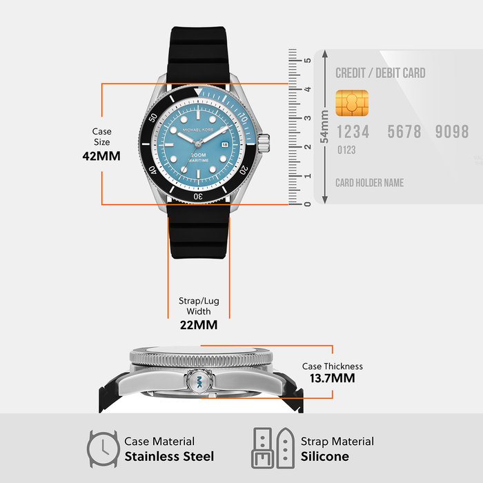 Michael Kors Silicone Blue watch