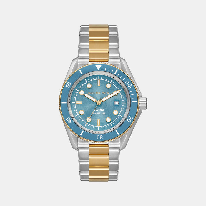 Maritime Men Quartz Blue Dial Analog Stainless Steel Watch MK9169