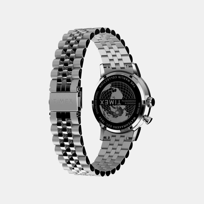 Marlin Men Quartz Blue Dial Multi-Function Stainless Steel Watch TW2W51300UJ