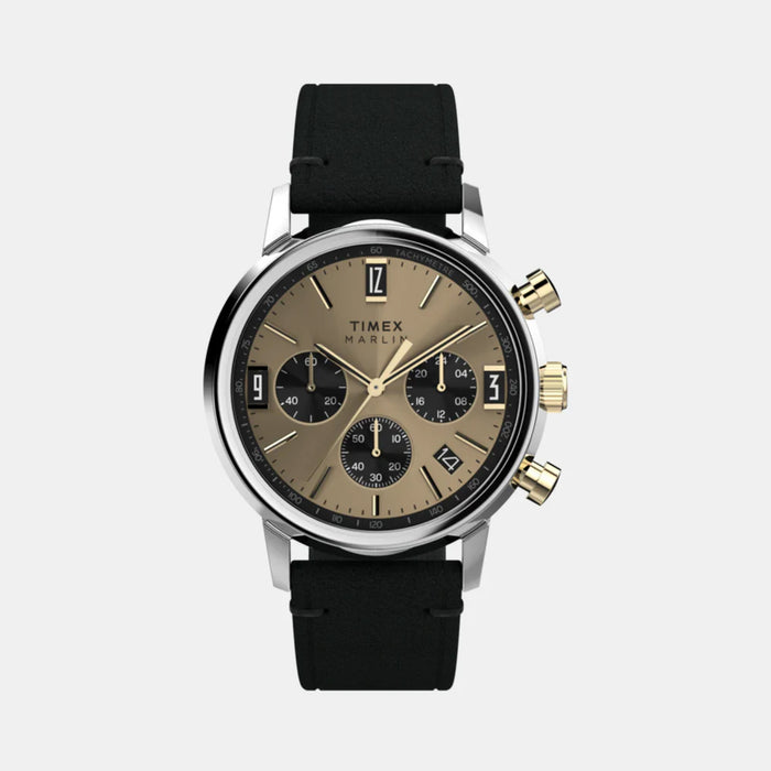 Marlin Men Quartz Champagne Dial Chronograph Leather Watch TW2W60300UJ
