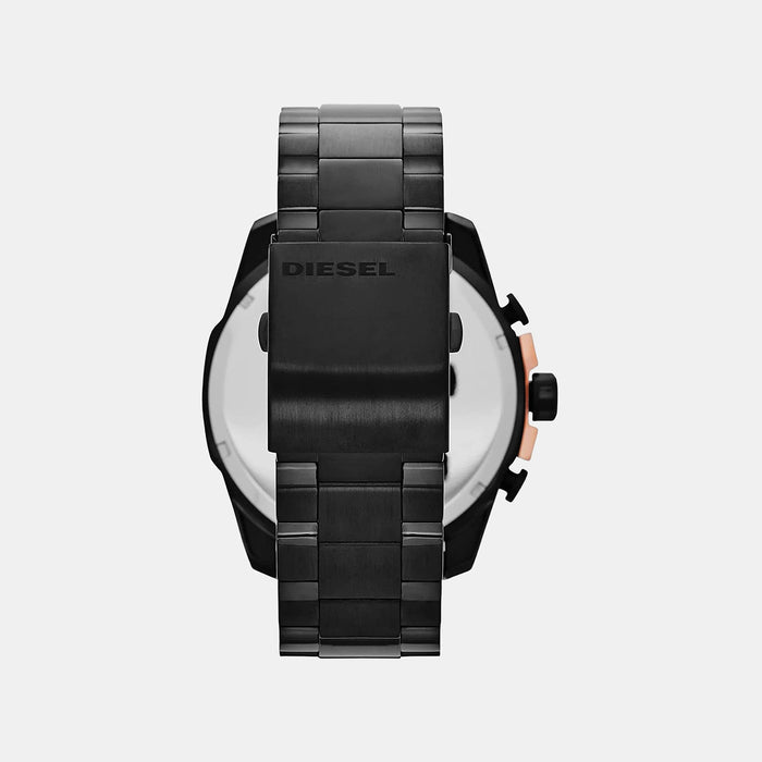 Mega Chief Men Quartz Black Dial Chronograph Stainless Steel Watch DZ4309