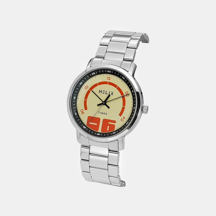 Men Quartz Beige Dial Analog Stainless Steel Watch TW053HG03