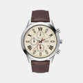 Men Quartz Beige Dial Multi-Function Leather Watch TWEG18510-EX