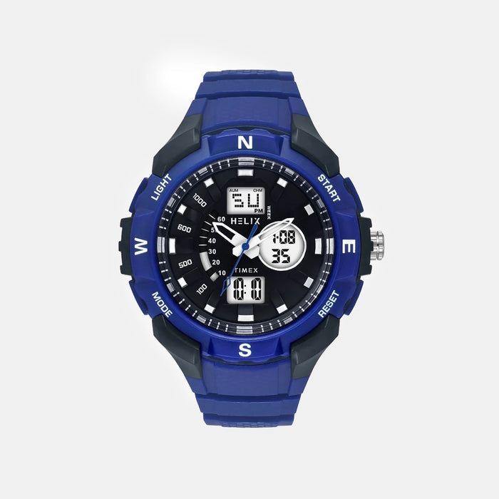 Men Quartz Black Dial Analog-Digital Resin Watch TWESK4602T