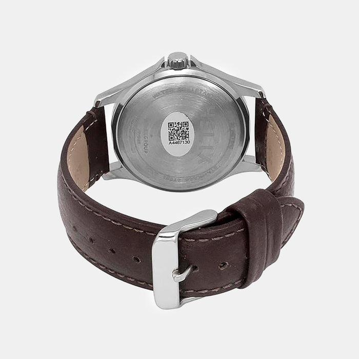 Men Quartz Black Dial Analog Leather Watch TW055HG04