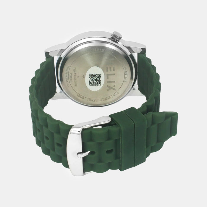 Men Quartz Black Dial Analog Silicone Watch TW058HG01
