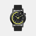 Men Quartz Black Dial Analog Silicone Watch TW058HG03