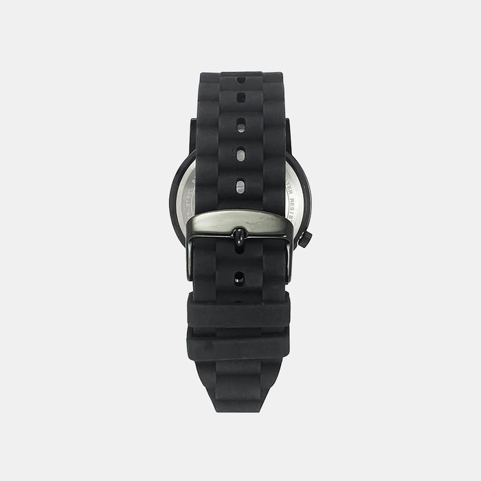 Men Quartz Black Dial Analog Silicone Watch TW058HG03