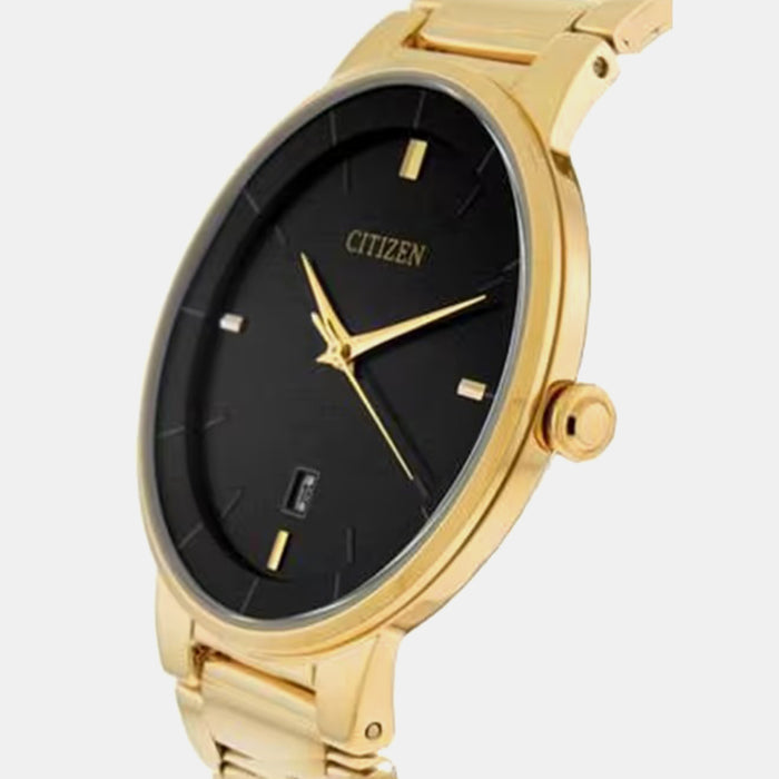 Men Quartz Black Dial Analog Stainless Steel Watch BI5012-53E
