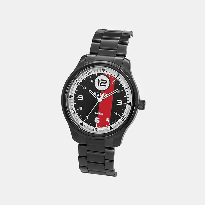 Men Quartz Black Dial Analog Stainless Steel Watch TW043HG28