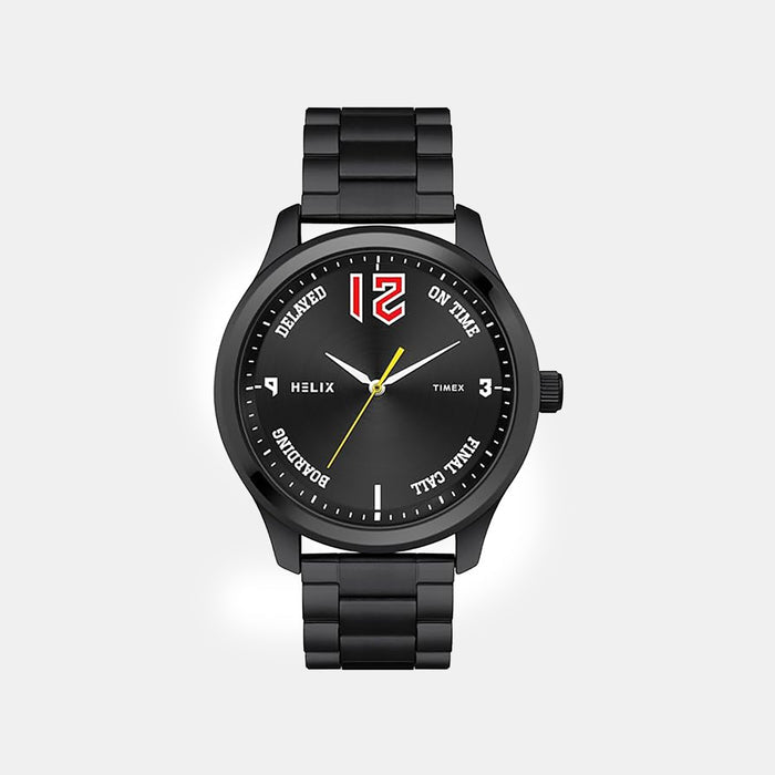 Men Quartz Black Dial Analog Stainless Steel Watch TW043HG31