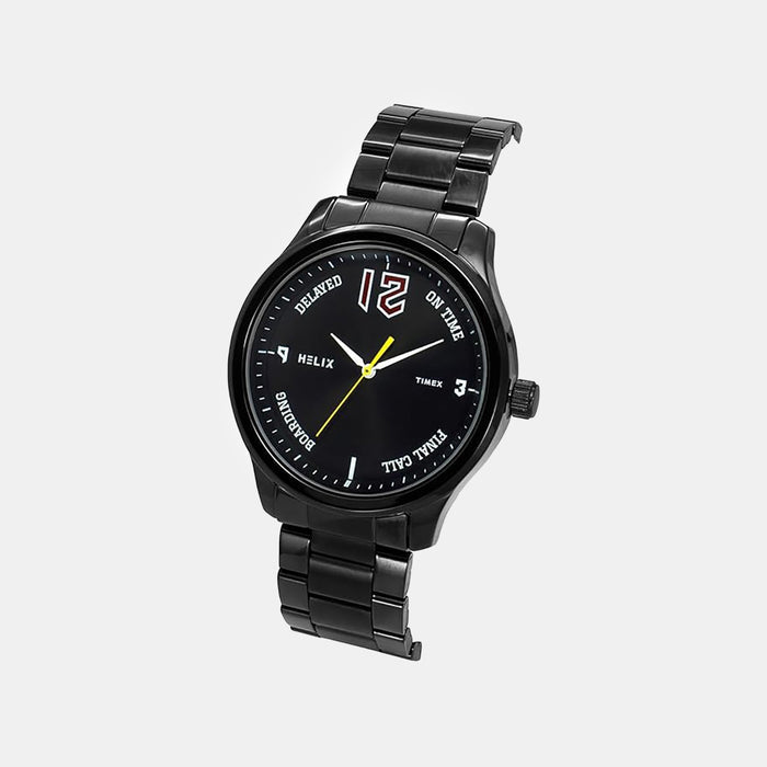 Men Quartz Black Dial Analog Stainless Steel Watch TW043HG31