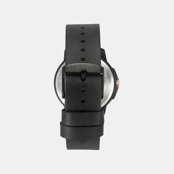 Men Quartz Black Dial Chronograph Leather Watch TW027HG36