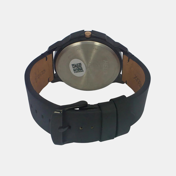 Men Quartz Black Dial Chronograph Leather Watch TW027HG36