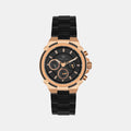Men Quartz Black Dial Chronograph Stainless Steel Watch 1033C-M3304