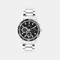 Men Quartz Black Dial Chronograph Stainless Steel Watch 1036C-M1404