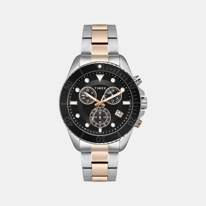 Timex Round Black Chronograph watch