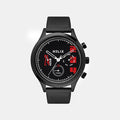 Men Quartz Black Dial Multi-Function Leather Watch TW003HG28