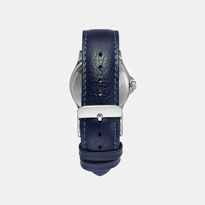 Men Quartz Blue Dial Analog Leather Watch TW055HG05