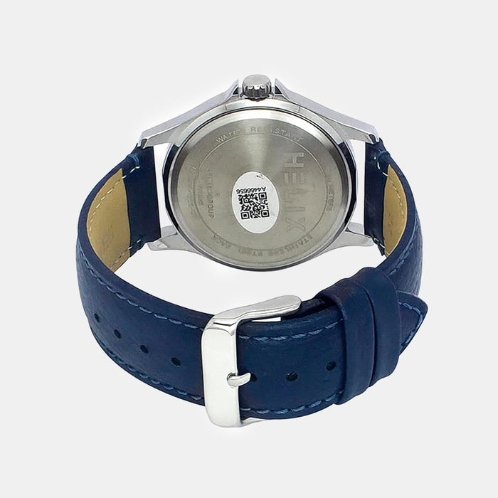 Men Quartz Blue Dial Analog Leather Watch TW055HG05