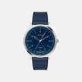 Men Quartz Blue Dial Analog Leather Watch TW056HG02